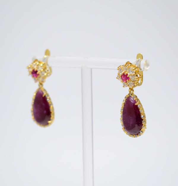 Pendientes Flor violeta - Imagen 2