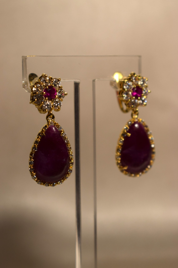 Pendientes Flor violeta