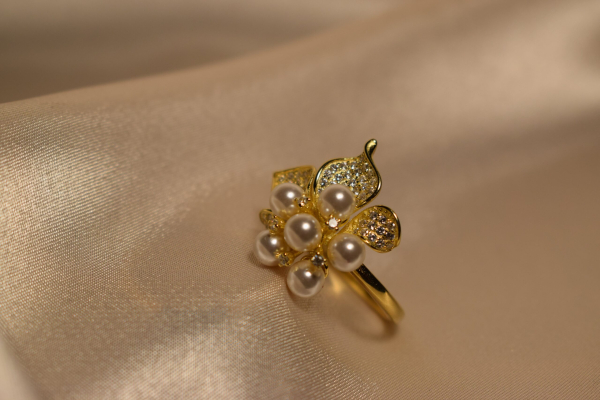 Anillo Flor de Perlas. - Imagen 2