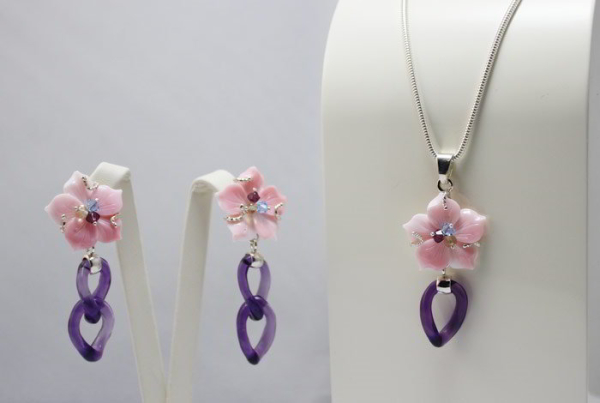 Conjunto flor de rosa